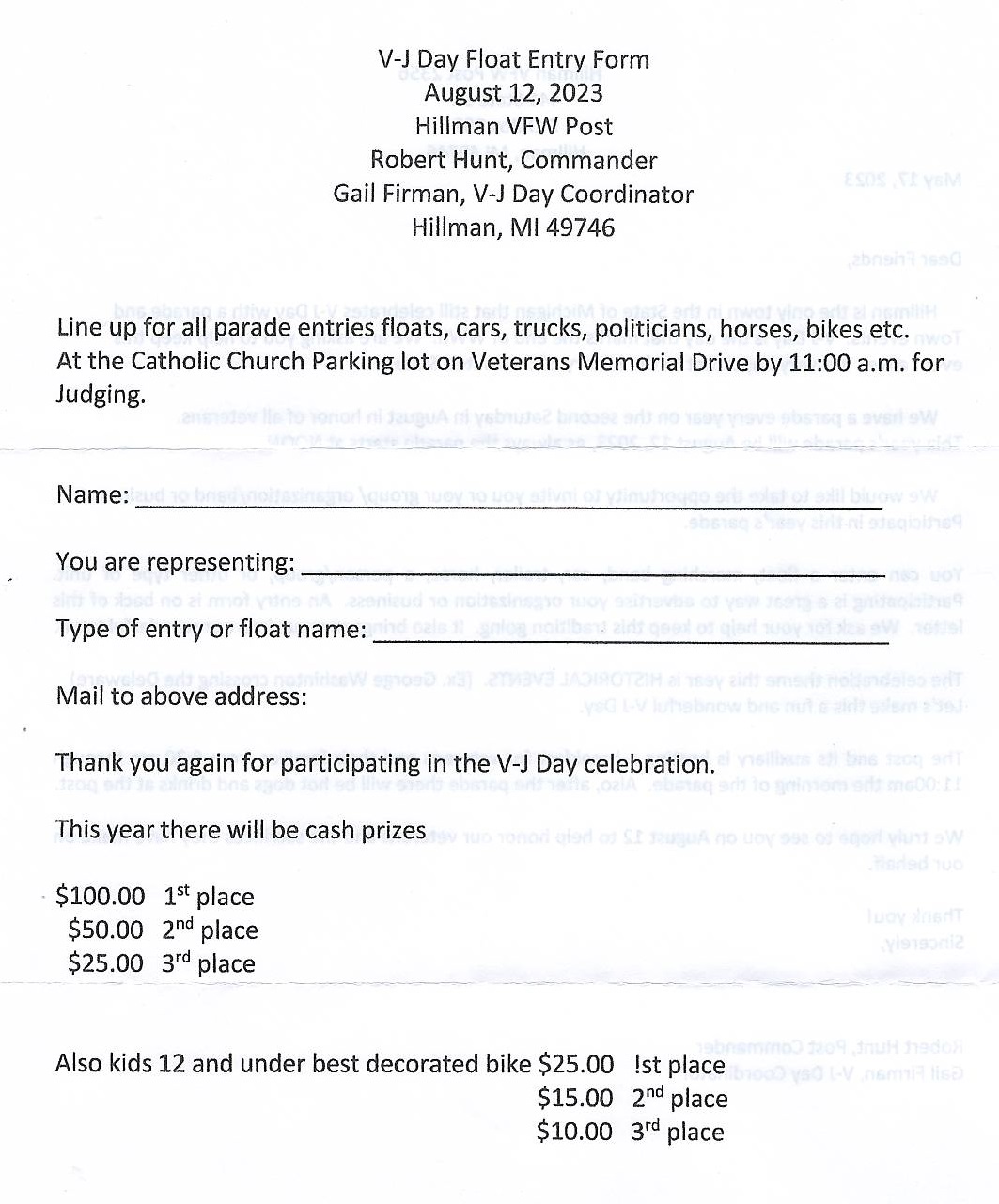 2023-05-17-VJ Day Parade Entry Form - Hillman VFW-page 2