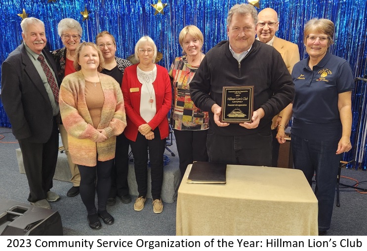 2023 Community Service Organization of the Year---Hillman Lions Club