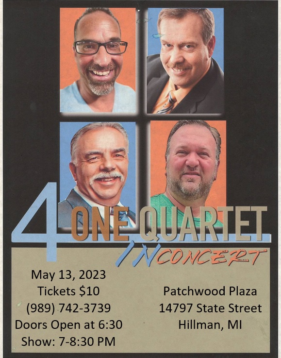 4 One Quartet In Concert Show Flier - May 13, 2023
